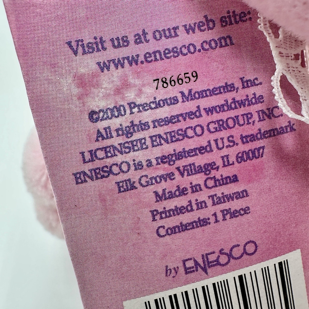 Precious Moments Tender Tails 'I Love My Grandma' Pink Teddy Bear Beanbag w/ Tag - Picture 8 of 11